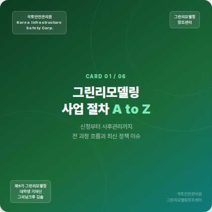 그린리모델링 사업 절차 A to Z: 신청부터 사후관리까지 전 과정 흐름과 최신 정책 이슈