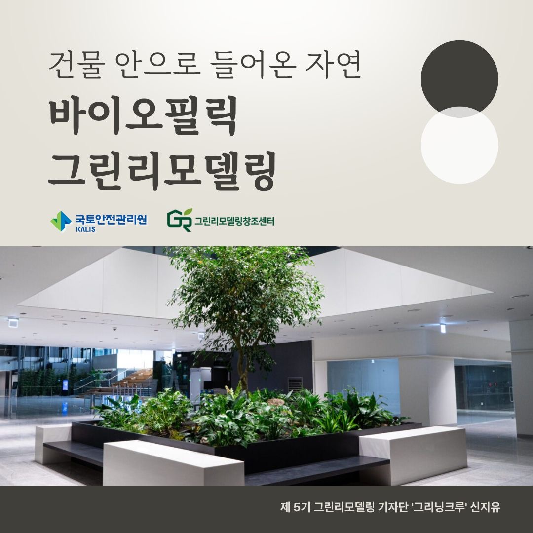 건물 안으로 들어온 자연, 바이오필릭 그린리모델링